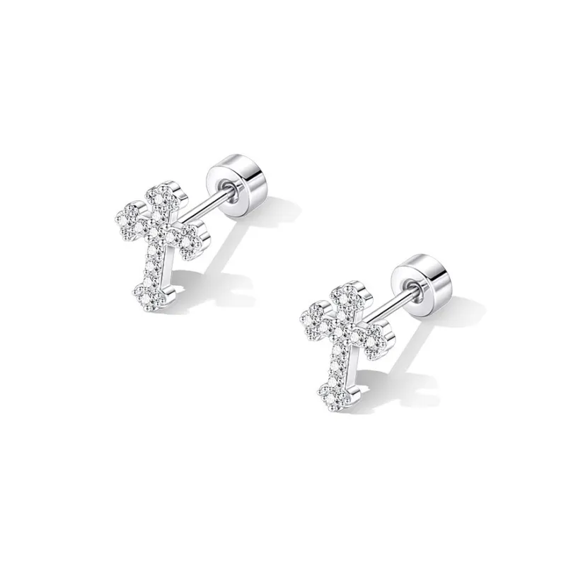 LNIEER Titanium Steel Stud Earrings Women's-4