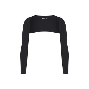 SKIMS CONTOUR NYLON SHRUG Cropped Coats Women's ONYX/Onyx