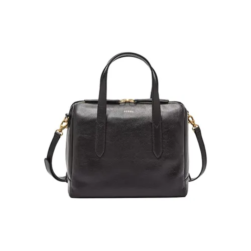 FOSSIL Leather One Shoulder Handbag Women's Black