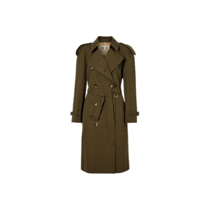Burberry Trench Coat Women's Dark Army Khaki-0