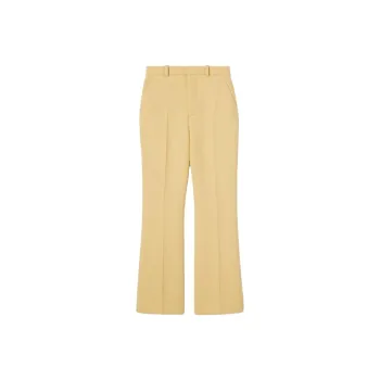 GUCCI Wool Crepe Trousers 'Cream'