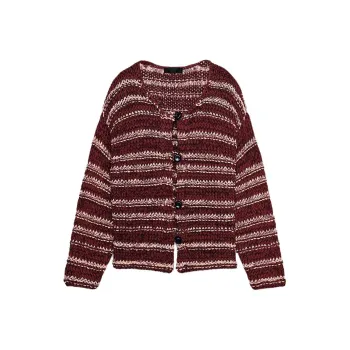 ZARA Knitwear Women's White/Dark Red