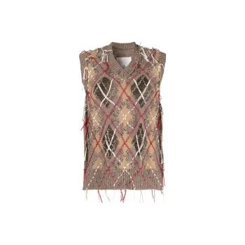 Maison Margiela Cut Out Knitted Tank Vest