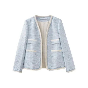 SHUIYUNJIAN Cropped Coat Women's Light Blue