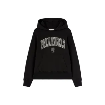 PALM ANGELS College Palm Hoodie 'Black/Ivory'