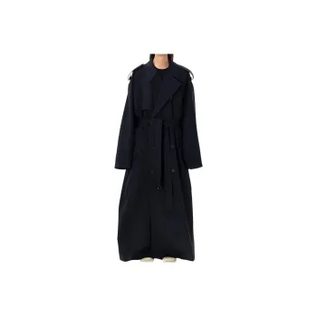 Balenciaga Oversize Trench Coat Black