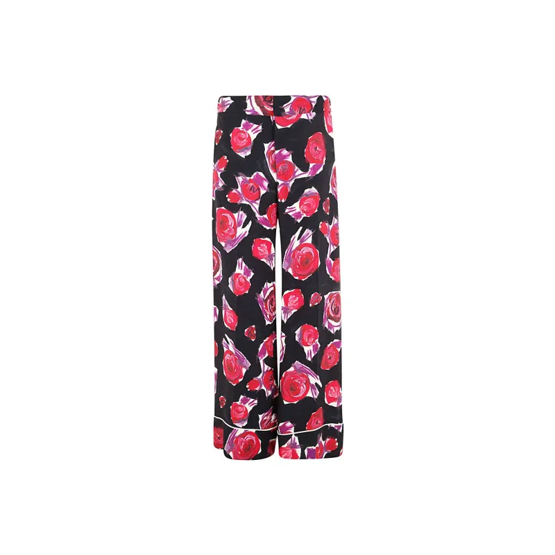 MARNI Floral Printed Wide-Leg Trousers-0