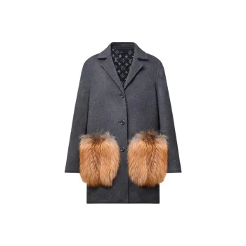 LOUIS VUITTON FW24 Coats Women's Gray