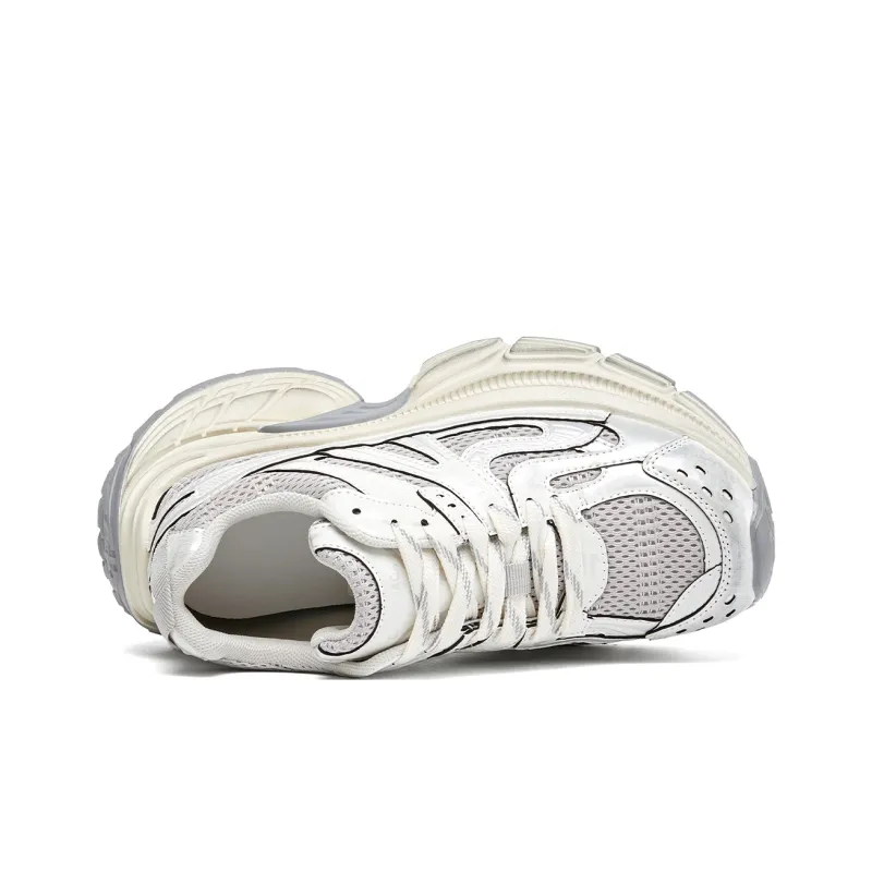 La Chapelle Chunky Sneakers Women's Low Top Gray-2