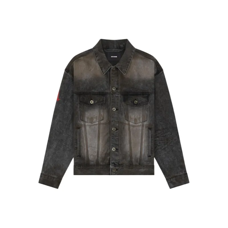 WE11DONE FW24 Denim Jacket Women's Black-0