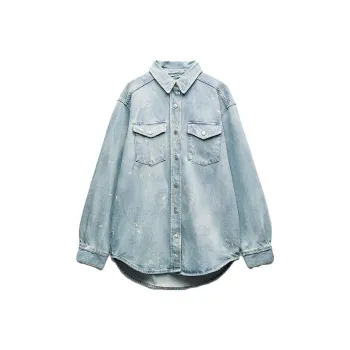 ZARA Denim Jackets Women's Blue