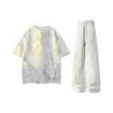 White Top+Ecru Pants