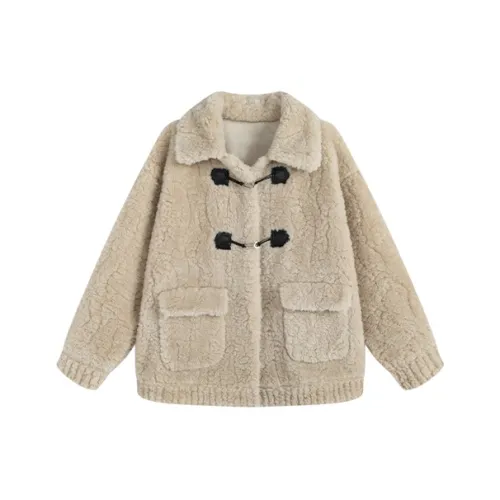 KING PRINCE Velvet-feel Coat Women's Coffee