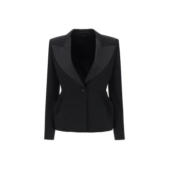 MaxMara Jacket Style Business Suit Women's Black