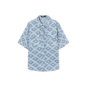 SEENFAAN Denim Jackets Women's Blue