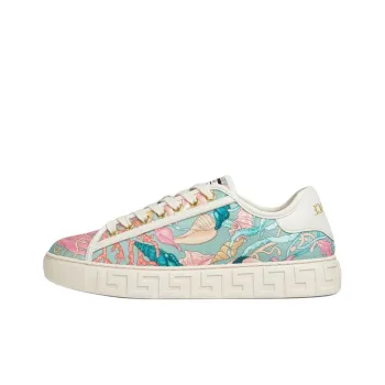 VERSACE Greca Low Top Skateboard Shoes Women's Green
