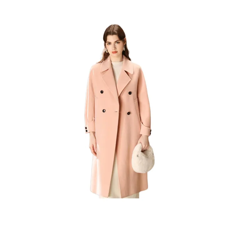 FENHONGMALI Coats Women's Pink-0