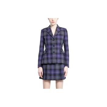 DIOR Checkered Button Up Fitted Jacket