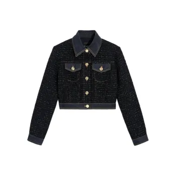 Bebe FW24 Denim Jacket Women's Navy Blue