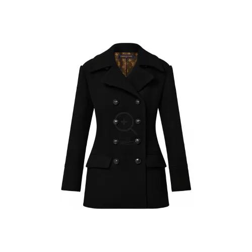 LOUIS VUITTON SS22 Velvet feel Coat Women's Black