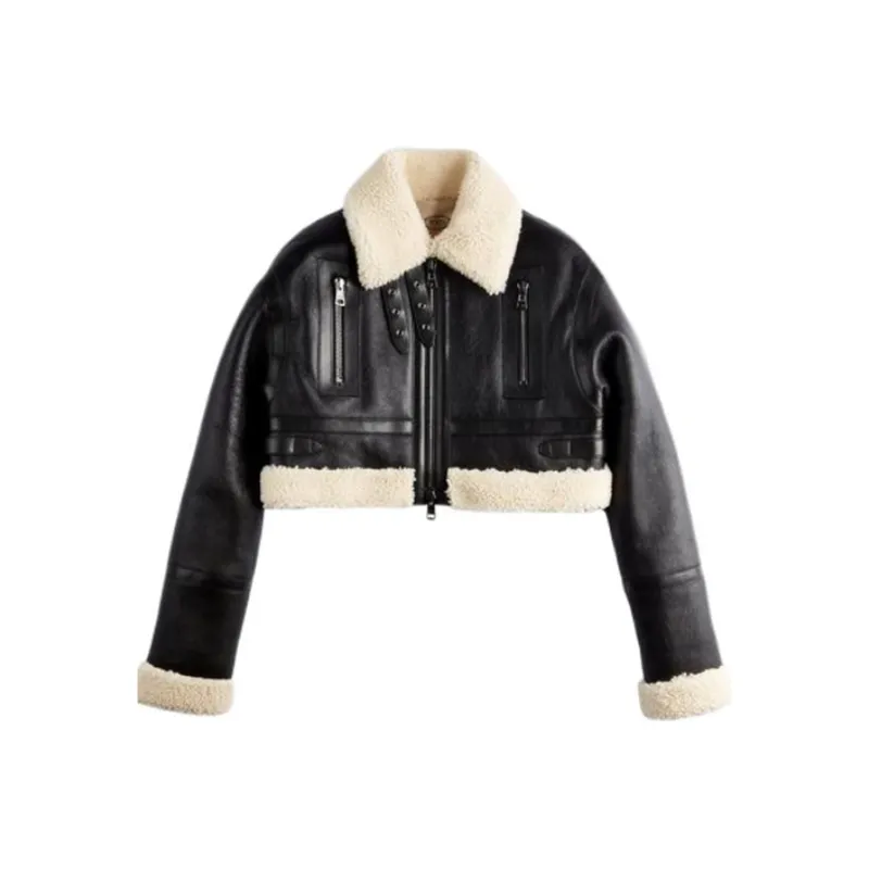 TOD'S FW23 Leather Jacket Women's Black-0