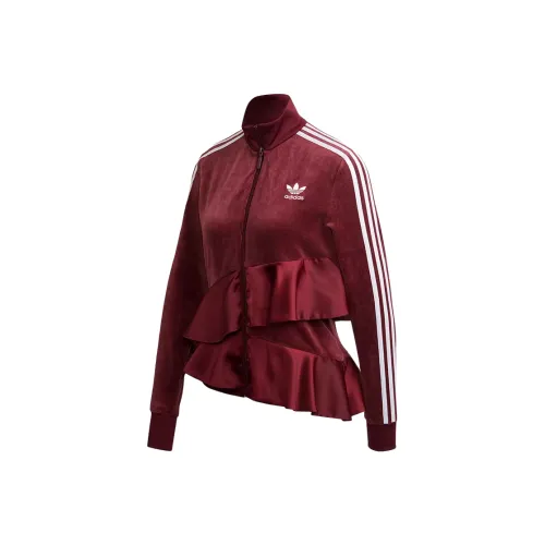 Adidas Women's Apparel/Coat/Velvet Jacket Women's Burgundy