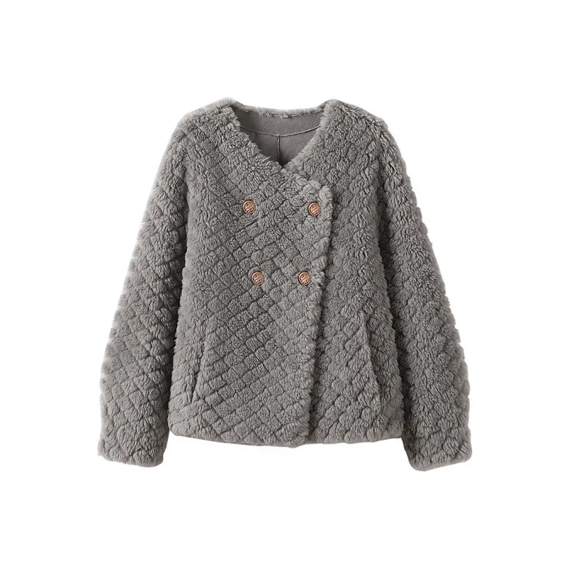 Cypress House Velvet feel Coat Women's Light Gray-0