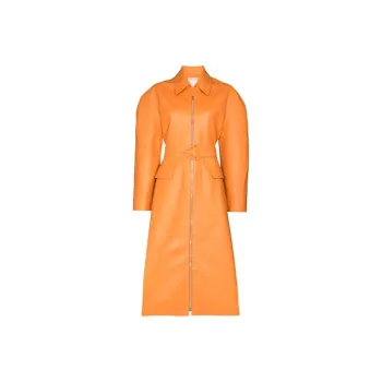 Bottega Veneta Leather Jackets Women's Orange