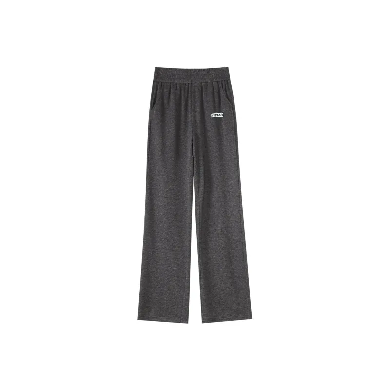0571 Family Casual Pants Women's Black Gray Color-0