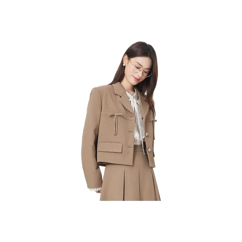 Dajia Poetry Business Suit Coat Women's Gray/Navy Blue/Khaki Green-6
