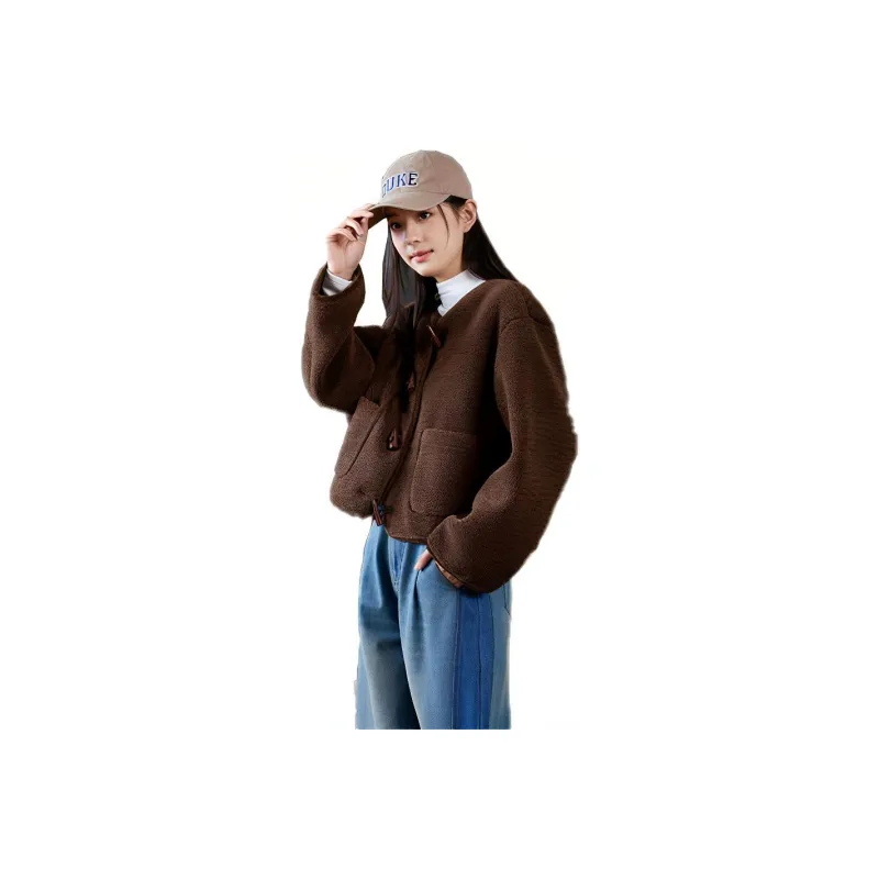 Demana Velvet feel Coat Women's Dark Coffee-0