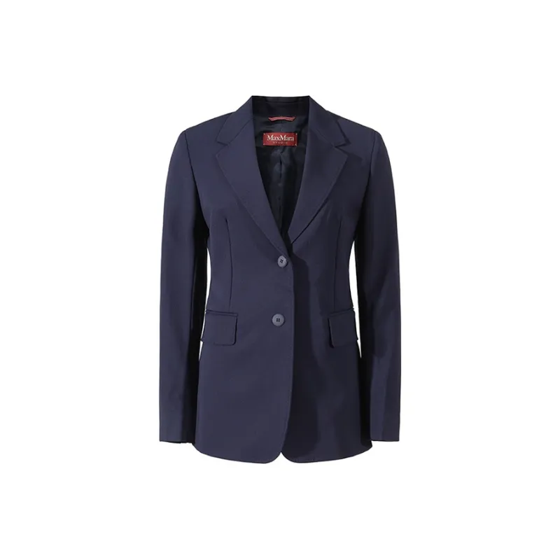 MaxMara Studio Business Suit Coat Women's Marine Blue-0