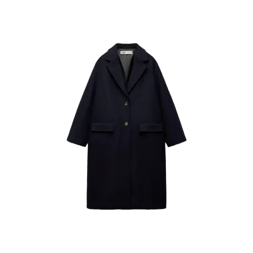 ZARA Coats Women's Blue