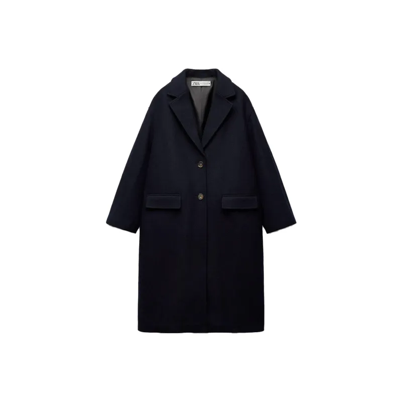 ZARA Coats Women's Blue-0
