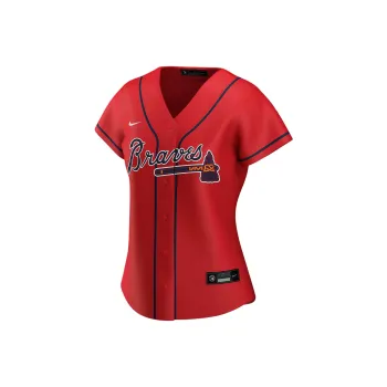 Nike MLB Collaboration Atlanta Braves Replica Baseball Jacket Women's Scarlet