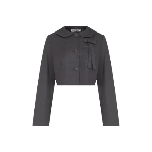 Sandy Liang Cropped Coats Women's Black