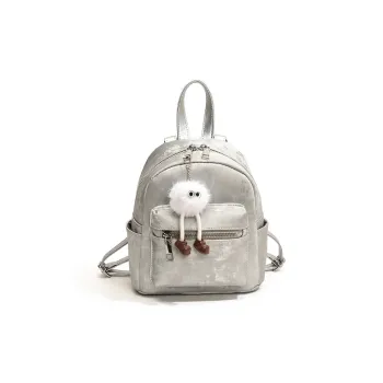 Yalu PU Backpack Women's White/Silver/Black/Pink/Coffee