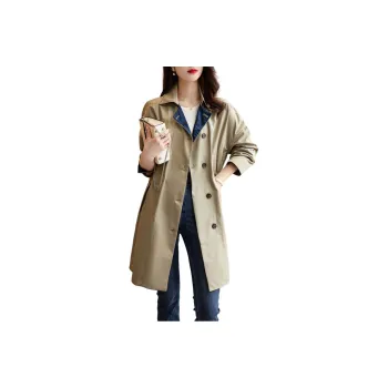Dme Trench Coats Women's Olive Green