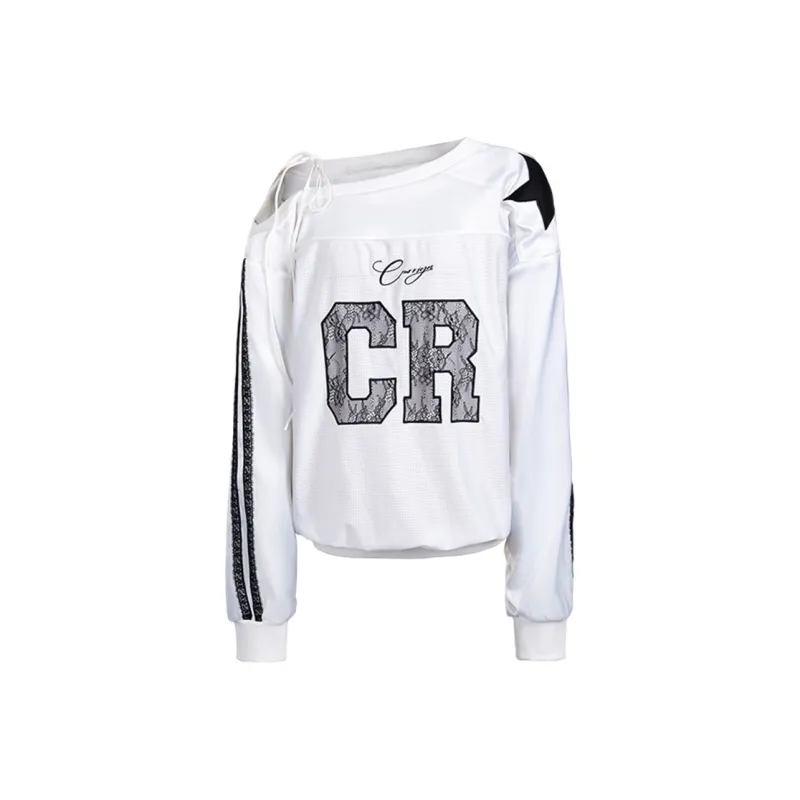 PAZZO Heavyweight Embroidery Long Sleeved Jersey Sweatshirt Women's-7