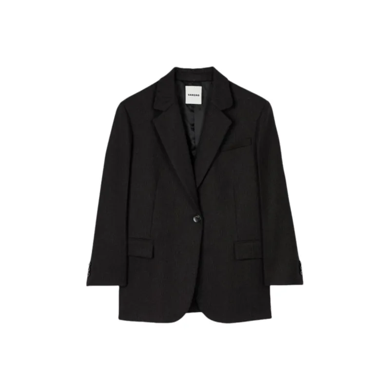 Sandro Pinstriped Single breasted Blazer-0