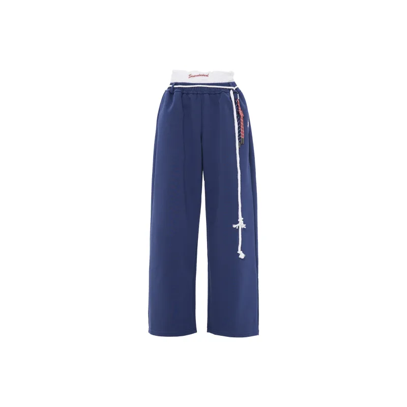 ZAZN Casual Pants Women's Navy Blue-0