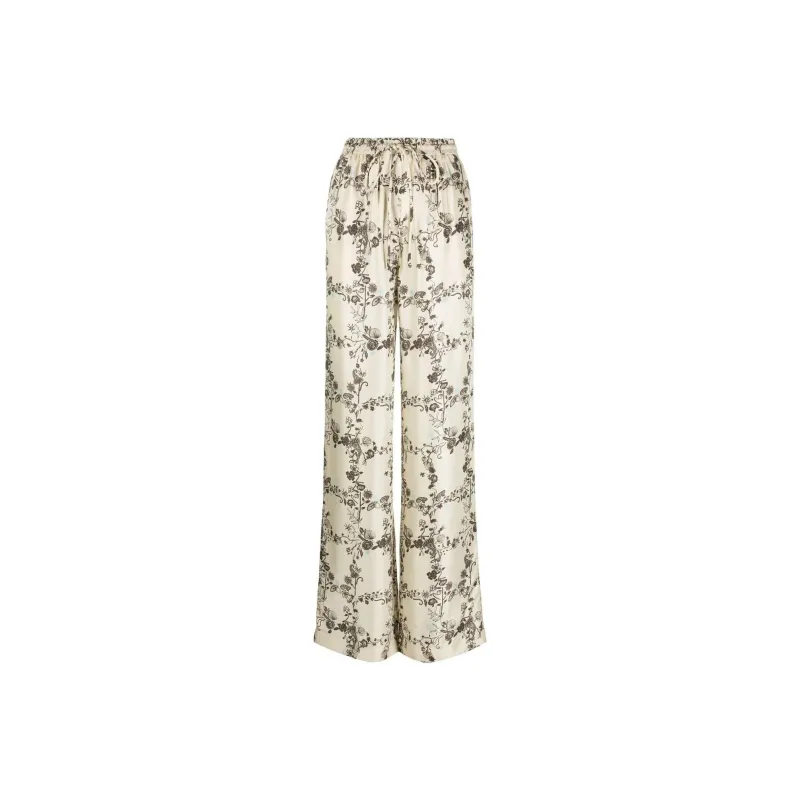 NANUSHKA Wide-leg Floral Silk Trousers-0
