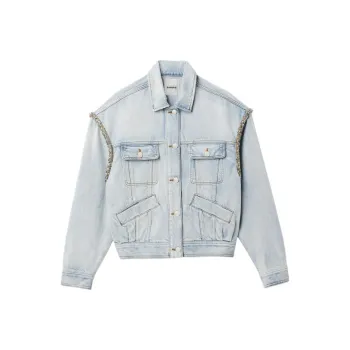 Sandro Denim Jackets Women's Light Denim Blue