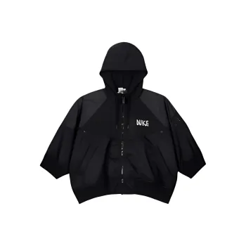 Nike X Sacai Women'ss Full Zip Hooded Jacket Black