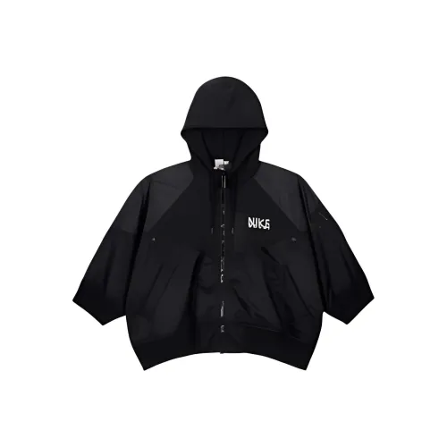 Nike X Sacai Women'ss Full Zip Hooded Jacket Black