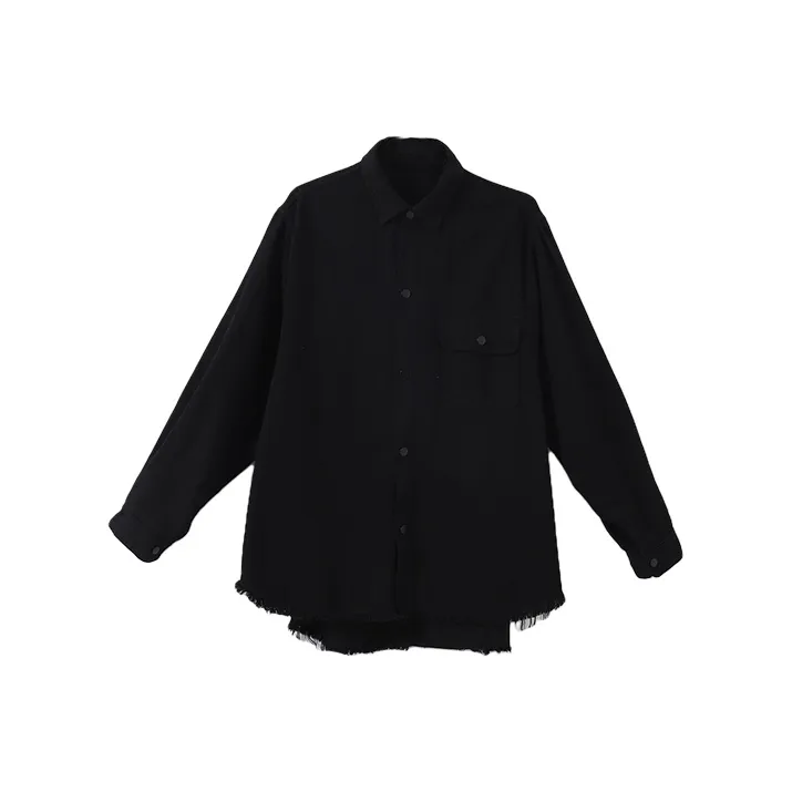 YUMOMO STAR Loose Fit Denim Jacket Women's Black-0