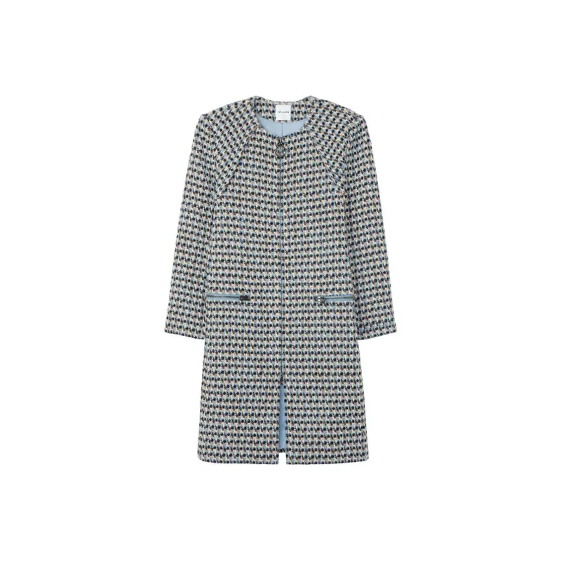 St. John Single-breasted Tweed Coat-0