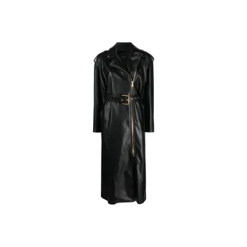 PINKO Biker Belted Trench Coat