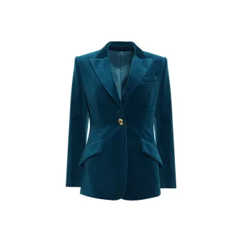 BESIONIA FW24 Business Suits Coats Women's Dark Blue