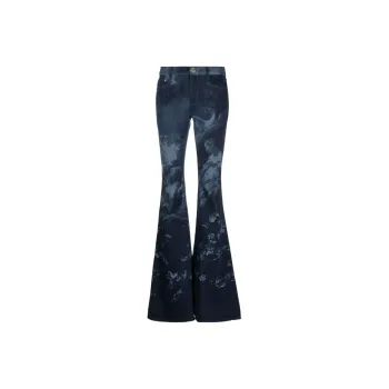 Roberto Cavalli Baroque pattern Flared Jeans